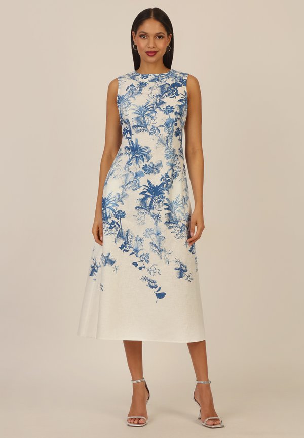 BEDRUCKT - Freizeitkleid - creme hellblau