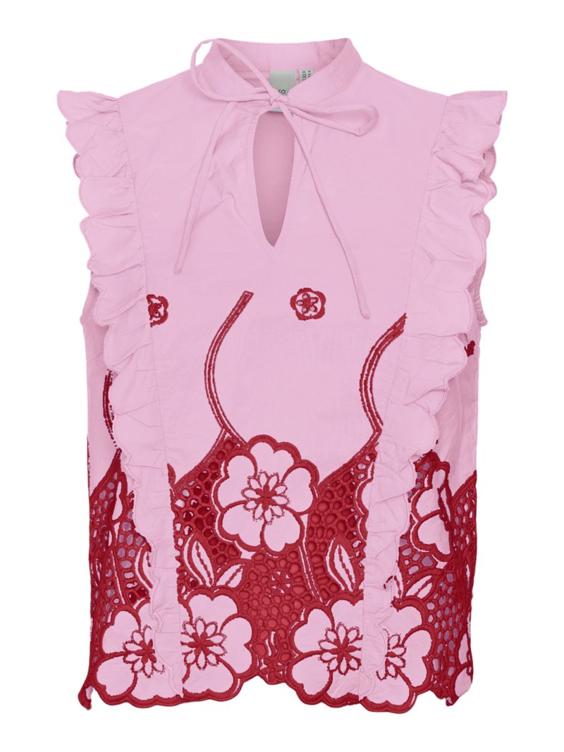 YAS Blouse donkerroze