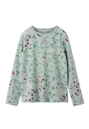 FLORAL PRINT LONG-SLEEVE  - Long sleeved top - milky blue