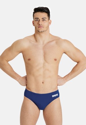 TEAM SOLID - Costume da bagno a slip - navy-white