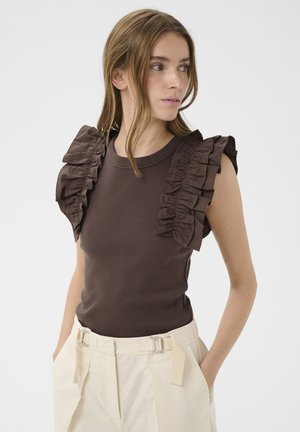 Karen by Simonsen KBKAREN BY SIMONSEN ODAKB - Camiseta estampada - chocolate martini