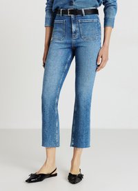 Calliope CROPPED FLARE - Jeans a sigaretta - blu denim medio