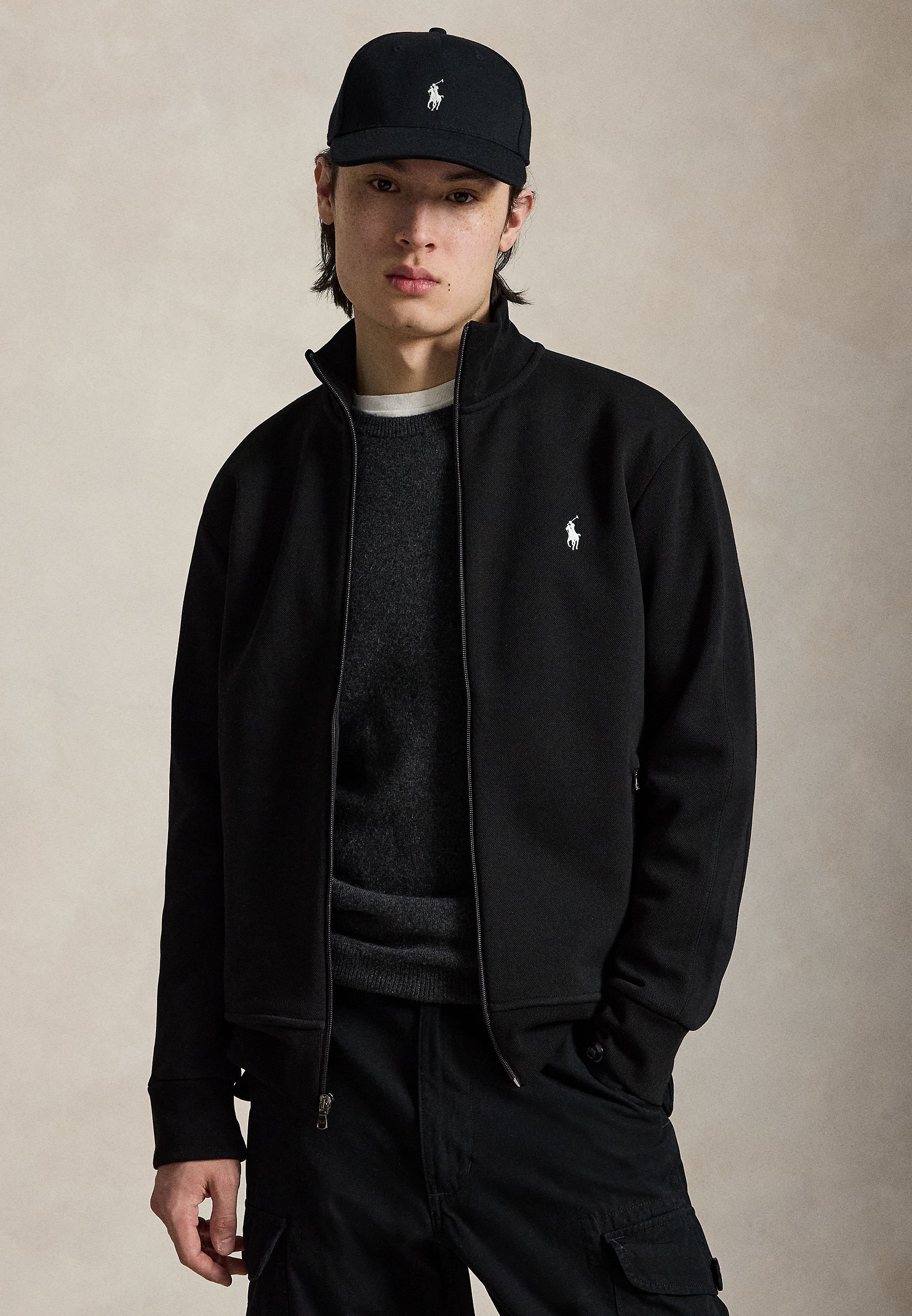 Polo by Ralph Lauren ジャケット XS 黒 GERMANY Polo Ralph Lauren DOUBLE KNIT TRACK JACKET - Zip-up sweatshirt