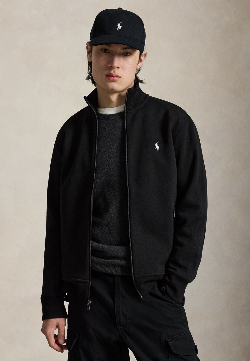 Polo Ralph Lauren DOUBLE KNIT TRACK JACKET - Felpa con zip - black
