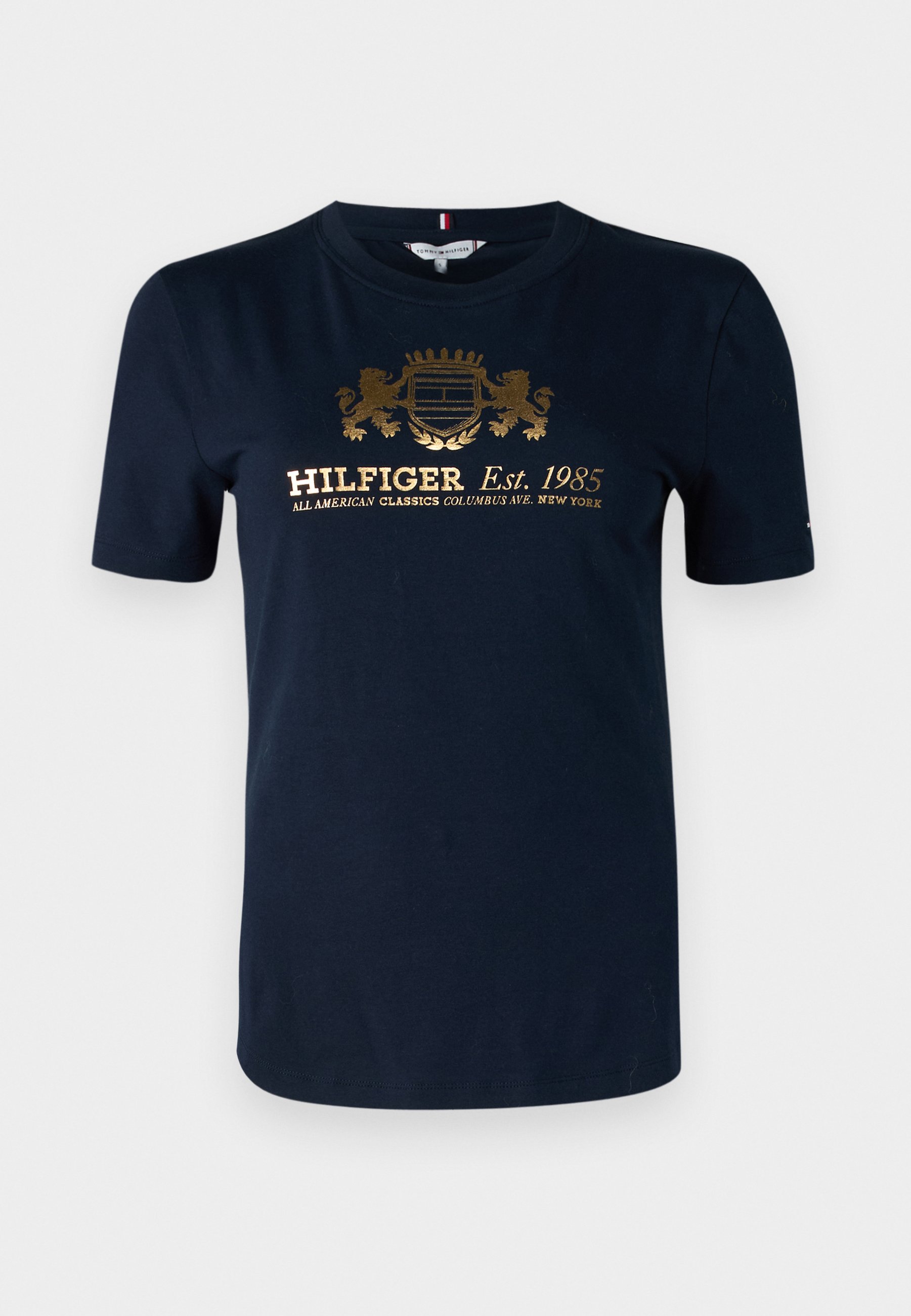 売れ筋商品|||トミー ヒルフィガー Tシャツ レディース トップス SLIM VARSITY - Print T-shirt - dark night navy Tommy Hilfiger SLIM VARSITY - T-shirt con stampa - dark
