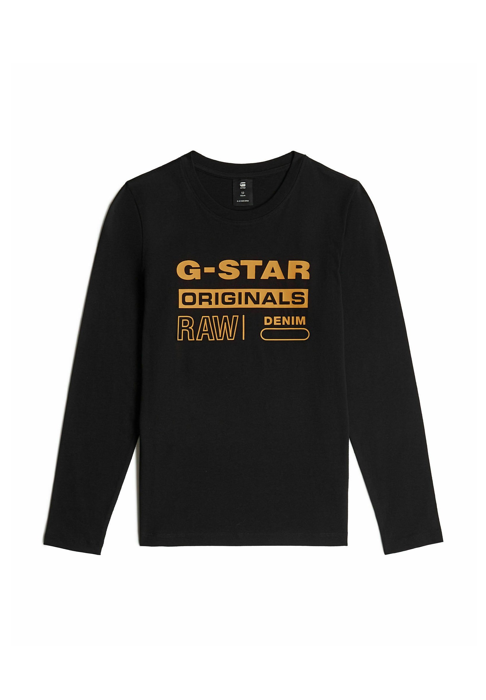 G-STAR LONG SLEEVE REGULAR Longsleeve dk black/zwart