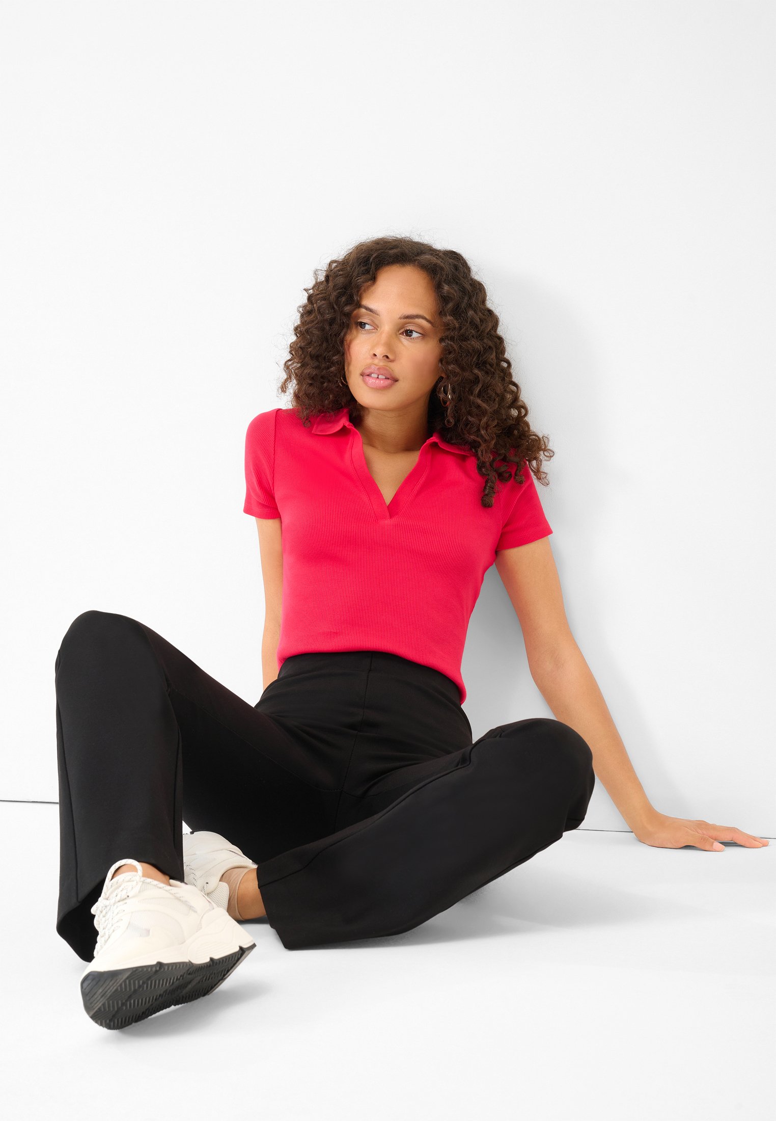 Damen GERIPPTES - Poloshirt Damen GERIPPTES - Poloshirt