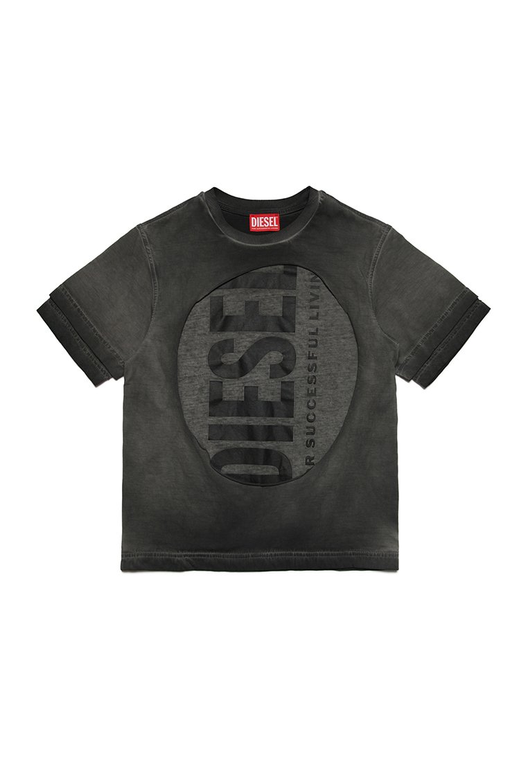 Diesel T-shirt print antraciet Diesel T-shirt print antraciet