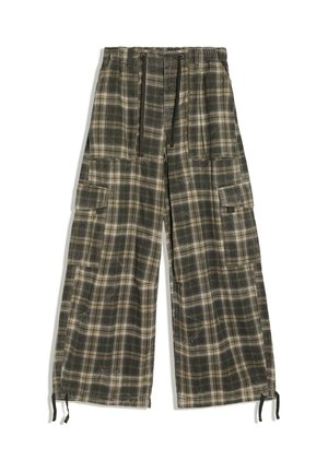 Bershka, PARACHUTE - CARGO TROUSERS - Cargo trousers - dark brown