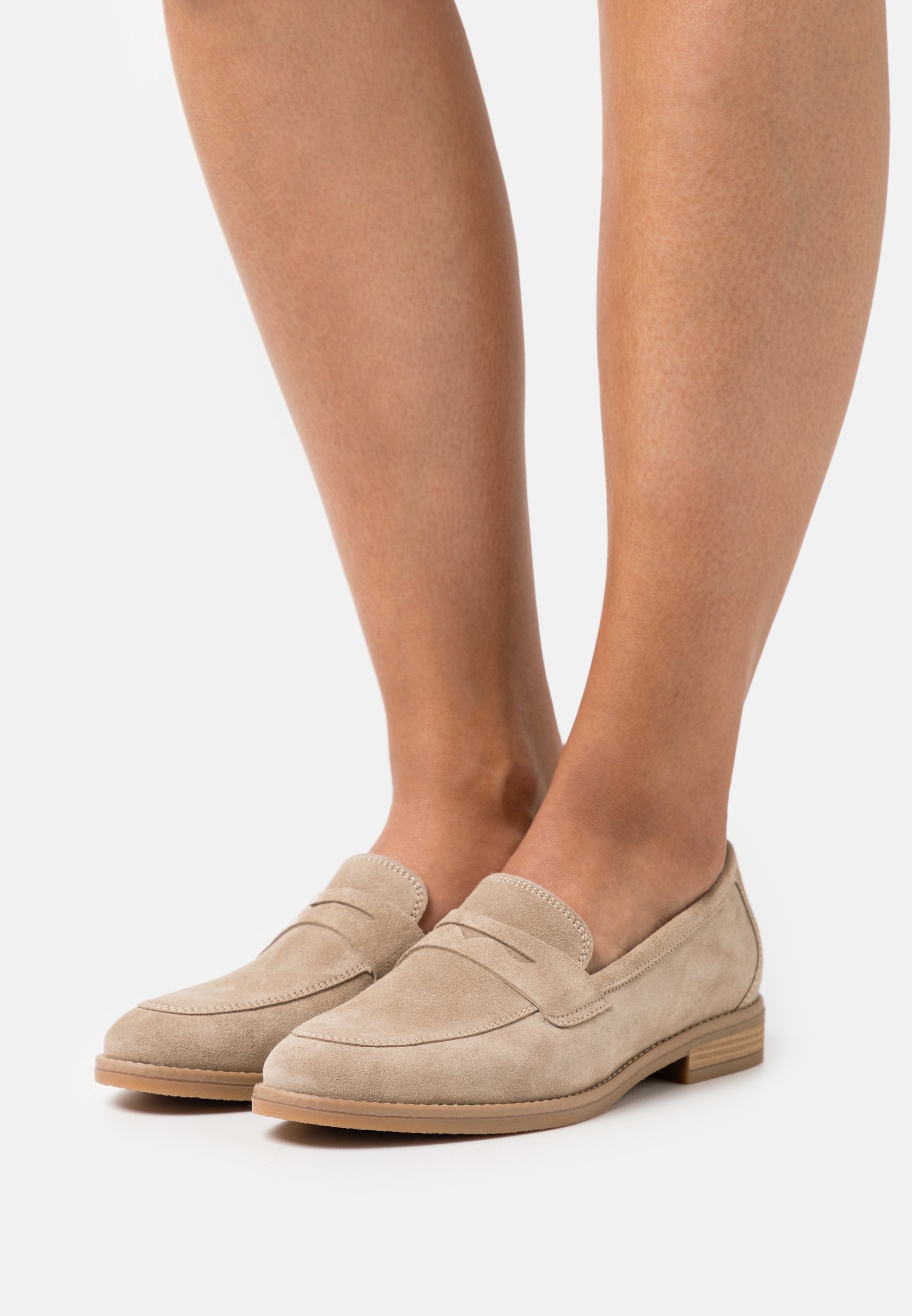Pier One LEATHER Mocasines - beige Zalando.es