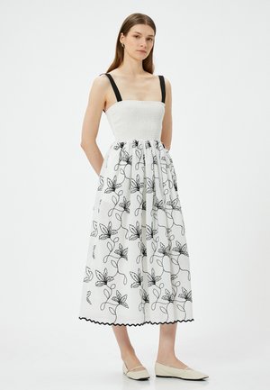 Koton FLORAL MIDI - Jurk - white