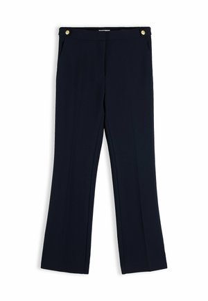 Tommy Hilfiger, TOMMY HILFIGER GOLD-TONE BUTTON SLIM BOOTCUT TROUSERS - Stoffhose - dark blue