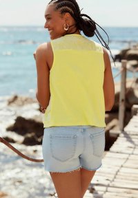 Next BRODERIE SLEEVELESS - REGULAR FIT - Blouse - yellow and white