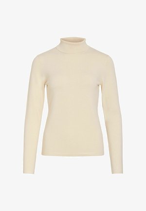 VILA, VIMALU ROLLNECK L/S KNIT TOP NOOS - Jersey de punto - sandshell