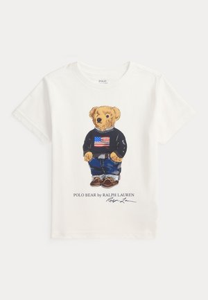 Polo Ralph Lauren POLO BEAR COTTON JERSEY TEE UNISEX - Marškinėliai su spaudiniu - white core