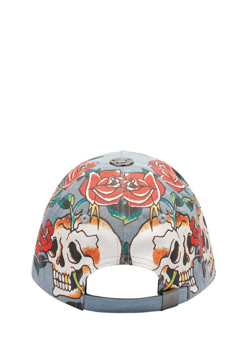 Ed Hardy UNISEX SKULL ROSE DENIM 6 PANEL VINTAGE WASH  display picture 3
