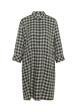 Cecil, KNIELANGES KLEID MIT FEINEM KAROMUSTER - Robe chemise - khaki