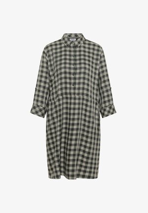 Cecil, KNIELANGES KLEID MIT FEINEM KAROMUSTER - Robe chemise - khaki