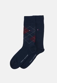 Não selecionado, navy/rouge