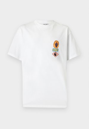Carhartt WIP, STACKED GRAPES - Nyomott mintás póló - white