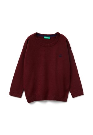 CREW NECK WITH EMBROIDERY - Strickpullover - red