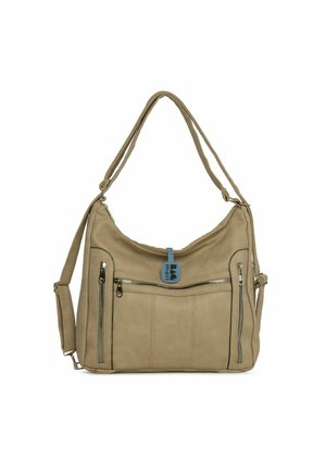 SLOUCHY SHOULDER WITH SEVEN ZIPPERED COMPARTMENTS - Håndtasker - mink
