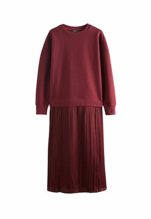 REGULAR FIT - 2-IN-1 SOFT TOUCH WITH MIDI - Day dress - berry red