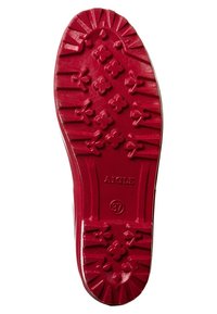 Kumipohjallinen, jossa syvä kulutuspinnan kuvio, pääasiassa punainen väri, jossa painettuna tunnistusta varten tuotemerkki "AIGLE" ja koko "37".