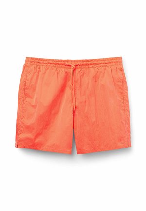 Männliche Badeshorts in leuchtendem Koralle, aus leichtem Material gefertigt. Mit elastischem Taillenbund und Kordelzug sowie Seitentaschen.