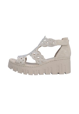 Rieker, RIEKER KEILSANDALETTEN 68052 - Wedge sandals - beige