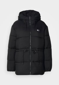 HOODED MIDI PUFFER - Cappotto invernale - black