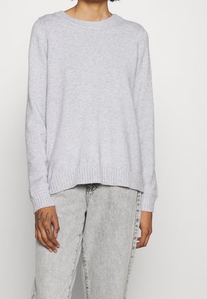 Strickpullover - mottled light grey