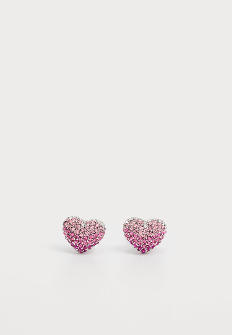 MARC JACOBS - BALLOON HEART PAVE EARRINGS - Øreringe - silver-coloured/rose, Forstør