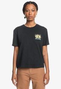 Quiksilver UNI SCREEN   - Nyomott mintás póló - black