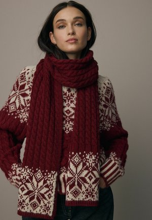 CO-ORD CHRISTMAS FAIRISLE PATTERN SOFT TOUCH - REGULAR FIT - Scarf - red
