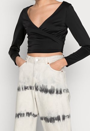 Monki, T-shirt à manches longues - black