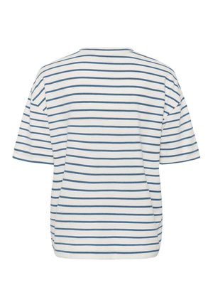 Kaffe, KAMINNA - Print T-shirt - chalk bering sea - black heart