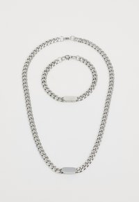 BRACELET AND NECKLACE COMBO SET UNISEX - Necklace - silver-coloured