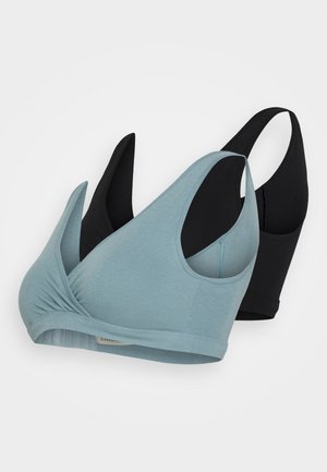 Lindex NURSING WRAP 2 PACK - Τριγωνικό σουτιέν - dusty blue
