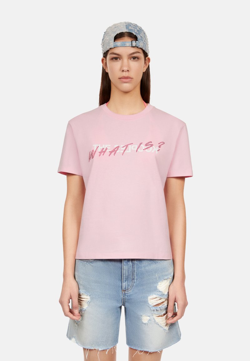 The Kooples Marškinėliai su spaudiniu - powder pink