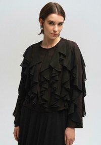RUFFLED - Bluză - black
