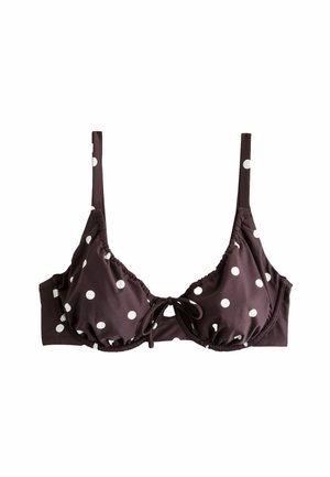 Bikini-Top - chocolate brown cream spot