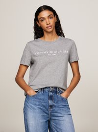 Tommy Hilfiger REGULAR FIT - T-shirt con stampa - medium heather grey