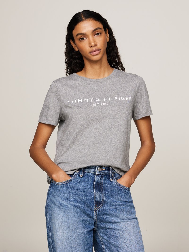 Tommy Hilfiger REGULAR FIT - T-shirt con stampa - medium heather grey