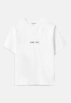 Victoria Beckham CLASSIC FIT SLOGAN TEE - T-shirt con stampa - white