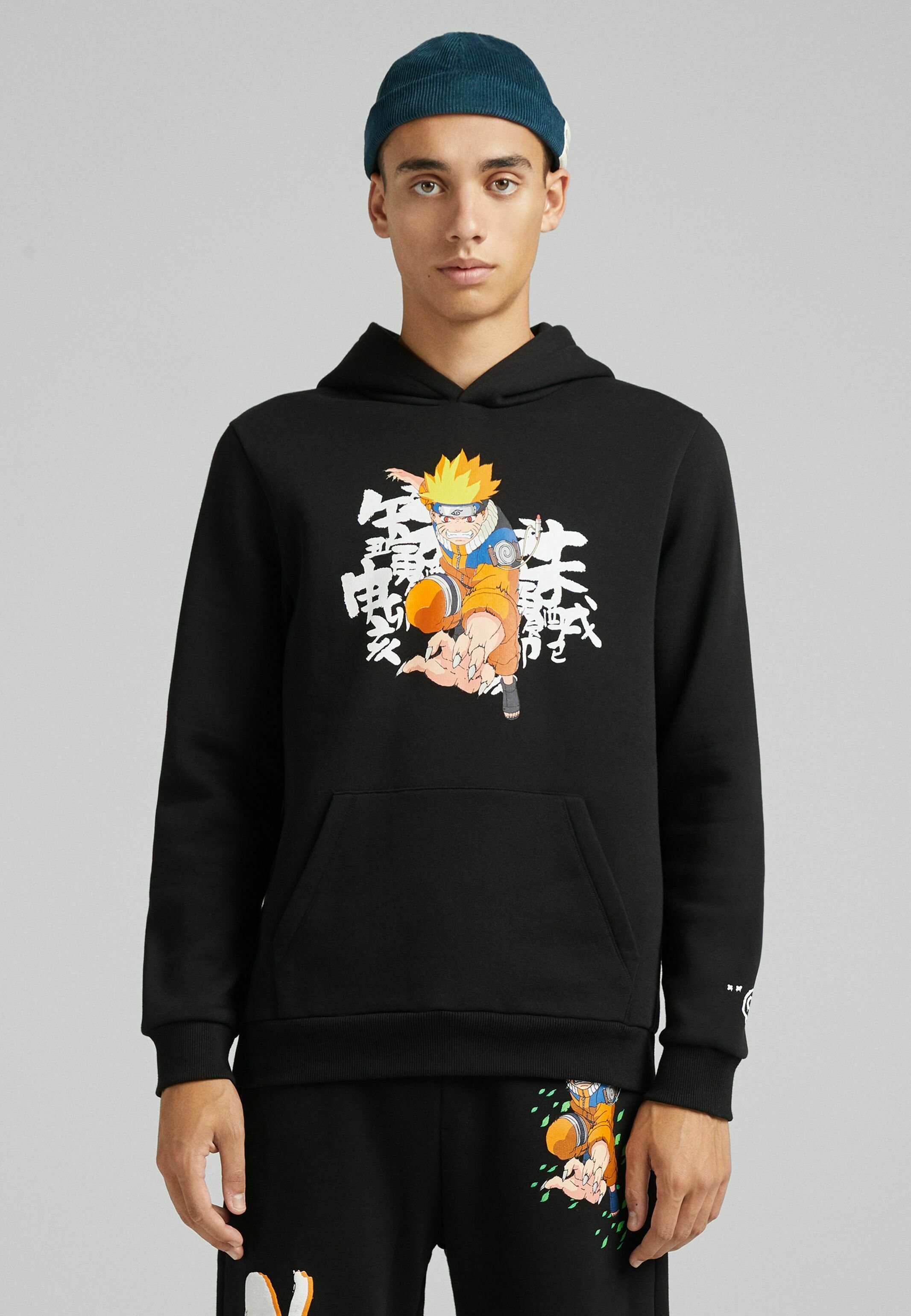 Bershka Felpa con cappuccio - black/nero - Zalando.it