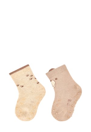 KRABBEL 2ER-PACK BÄR - Socks - sandbraun
