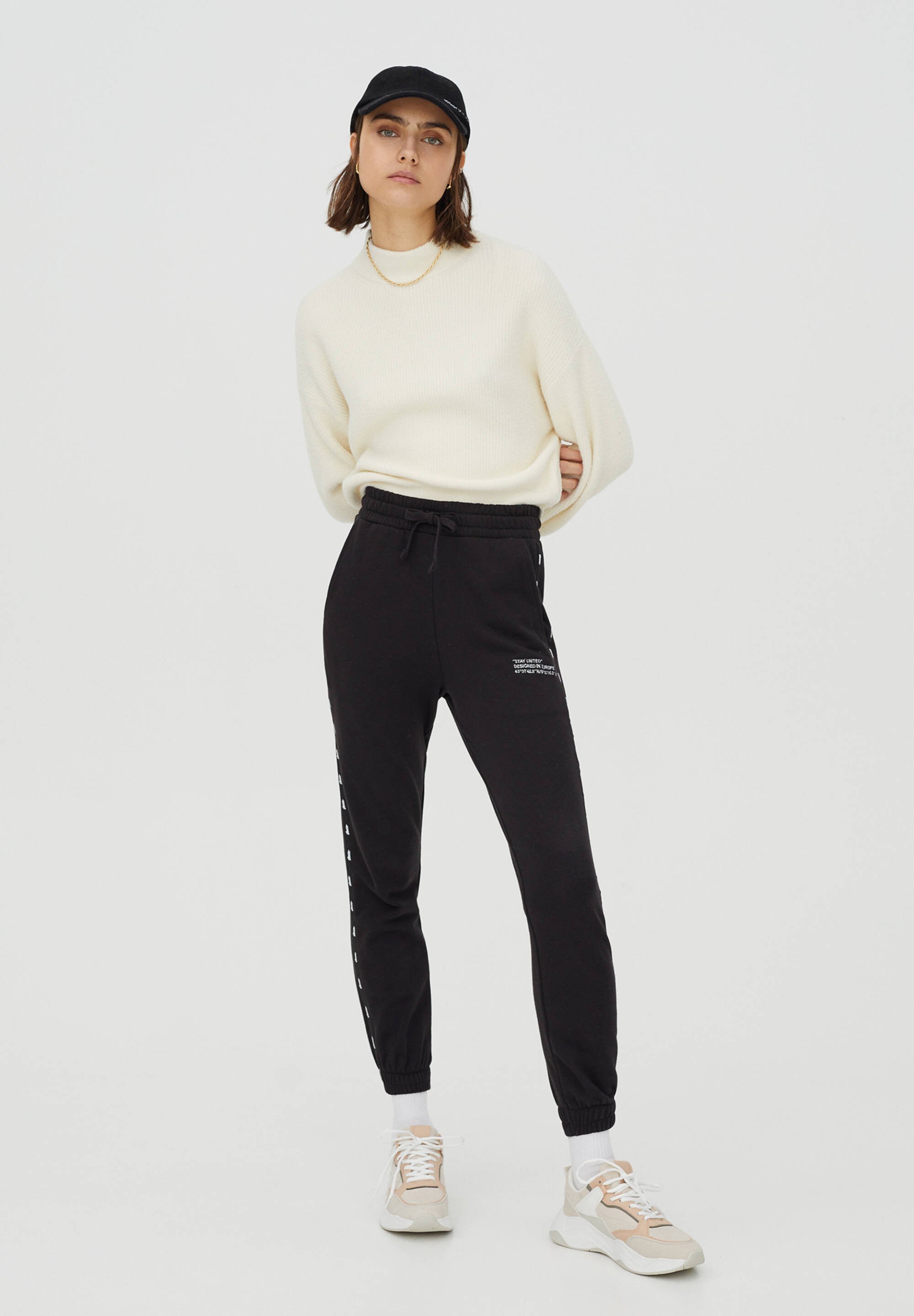 PULL\u0026BEAR Pantaloni sportivi - black/nero - Zalando.it