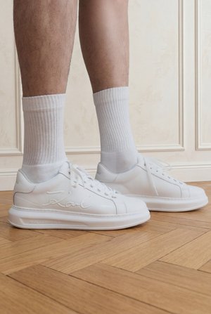 KARL LAGERFELD KAPRI MENS KARL SIGNIA SHINE - Αθλητικά παπούτσια - white lthr / mono