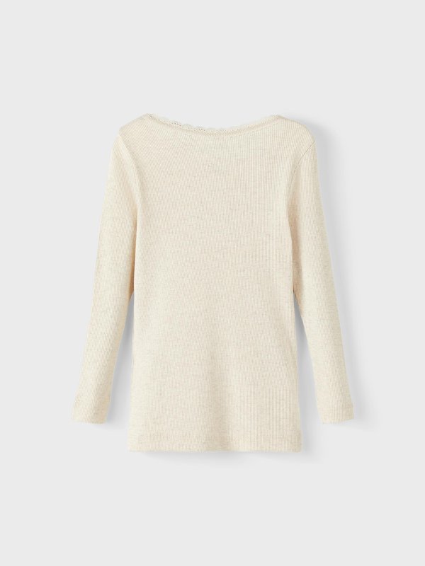 NMFKAB LS NOOS - Long sleeved top - peyote melange3